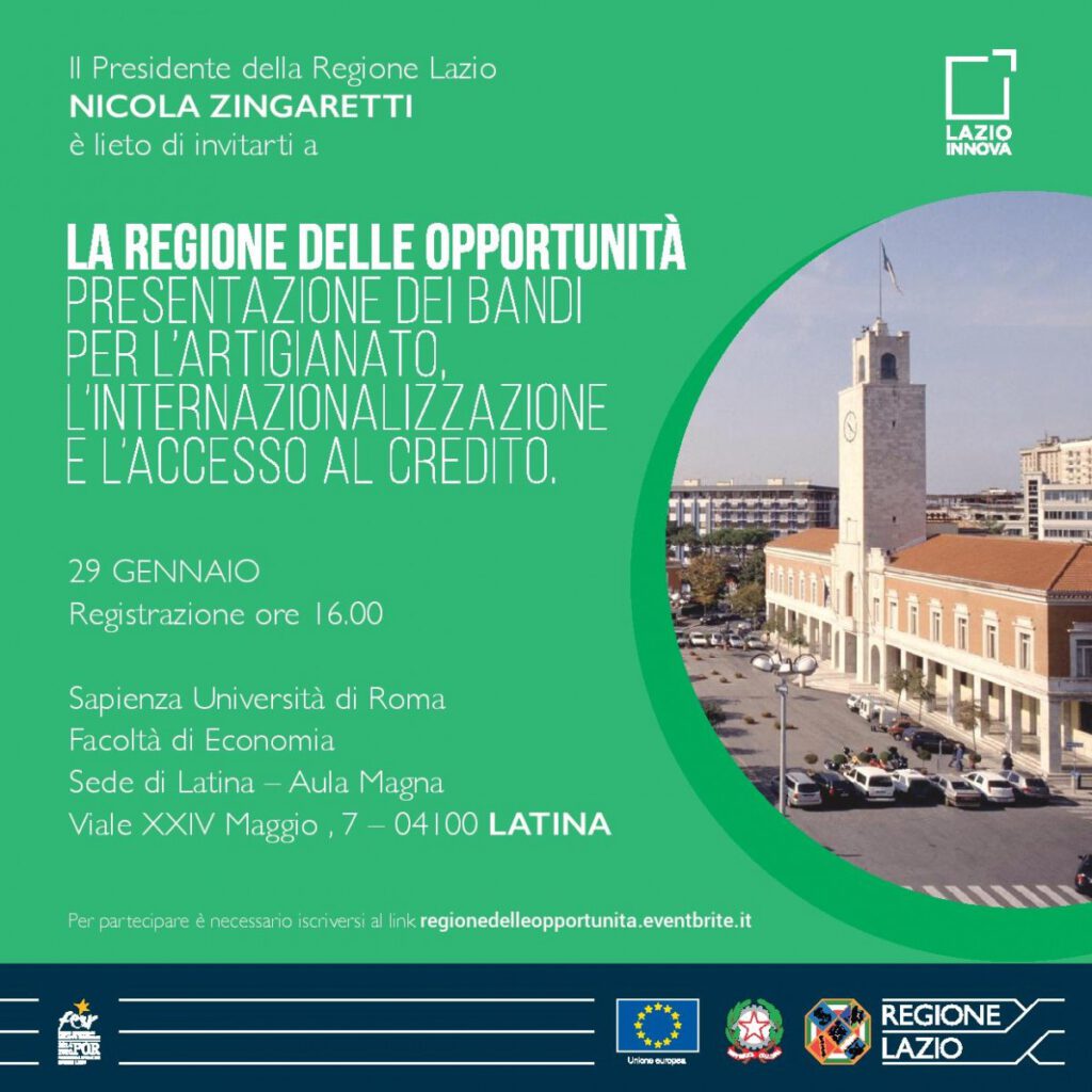 La Regione delle opportunità. Incontro a Latina