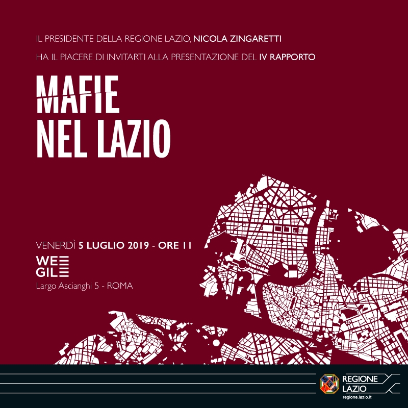 IV Rapporto ''Mafie nel Lazio''