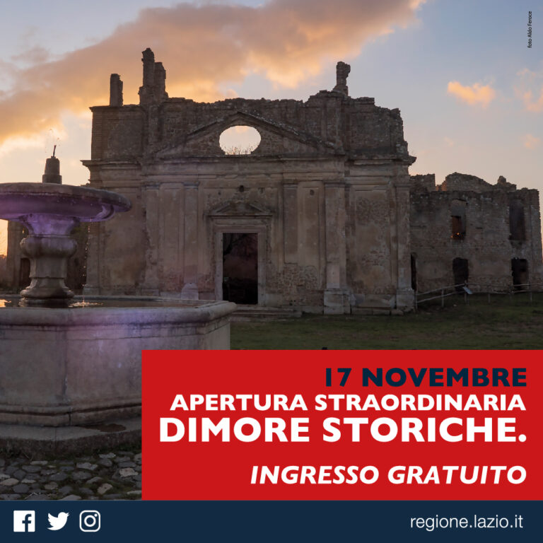 Apertura straordinaria delle dimore storiche del Lazio LazioInnova Apertura straordinaria delle dimore storiche del Lazio LazioInnova