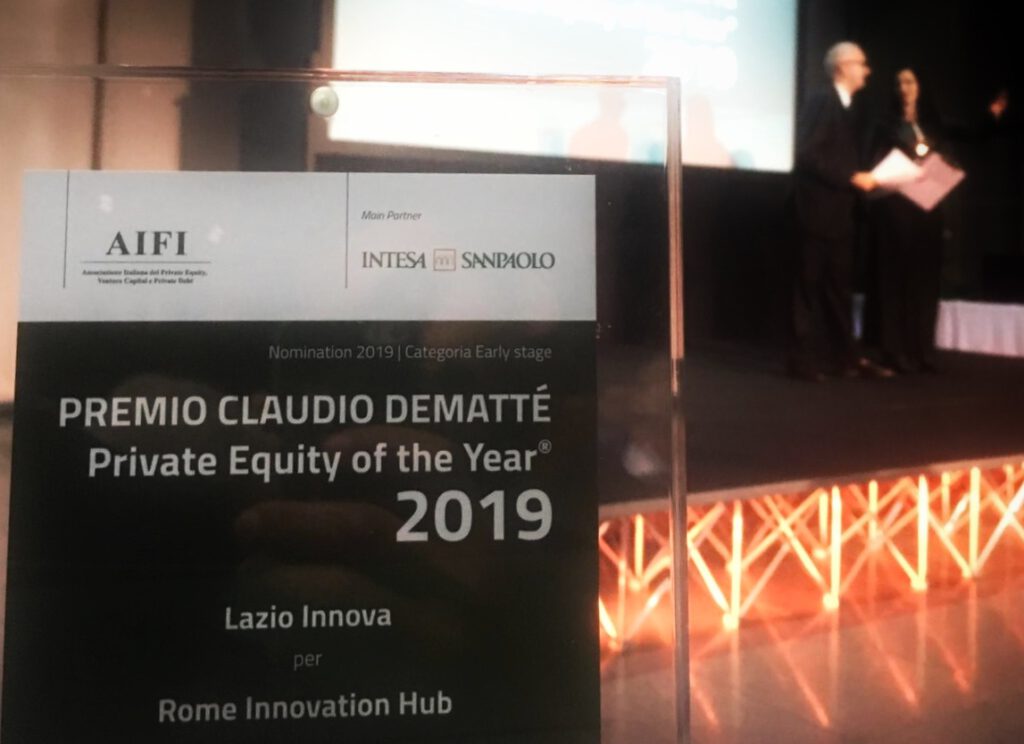 Lazio Innova finalista al Premio Dematté 2019