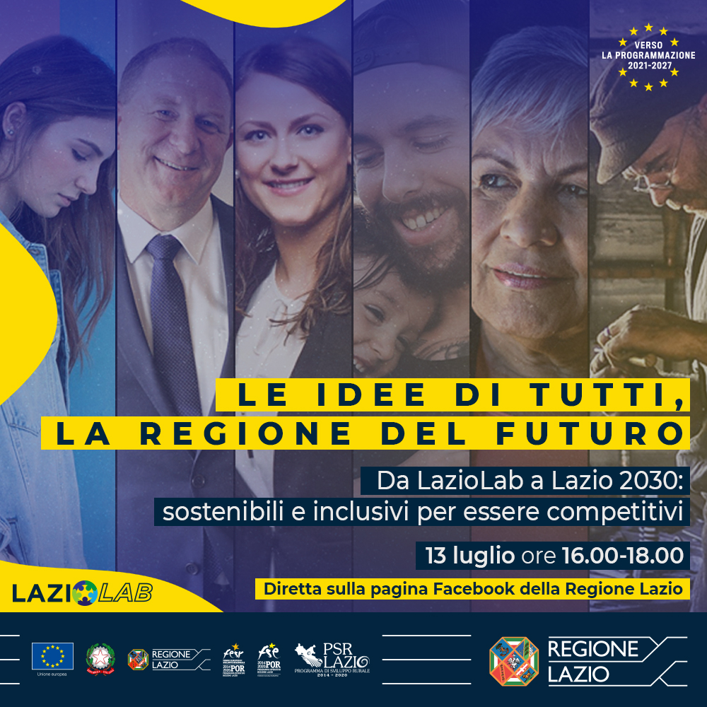 Le idee di tutti, LA REGIONE DEL FUTURO il 13 luglio quarta tappa del road show