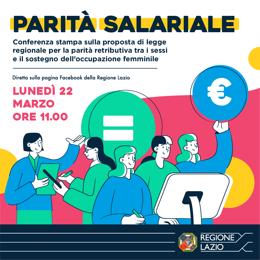 Parità salariale, 22 marzo conferenza stampa su proposta di legge regionale