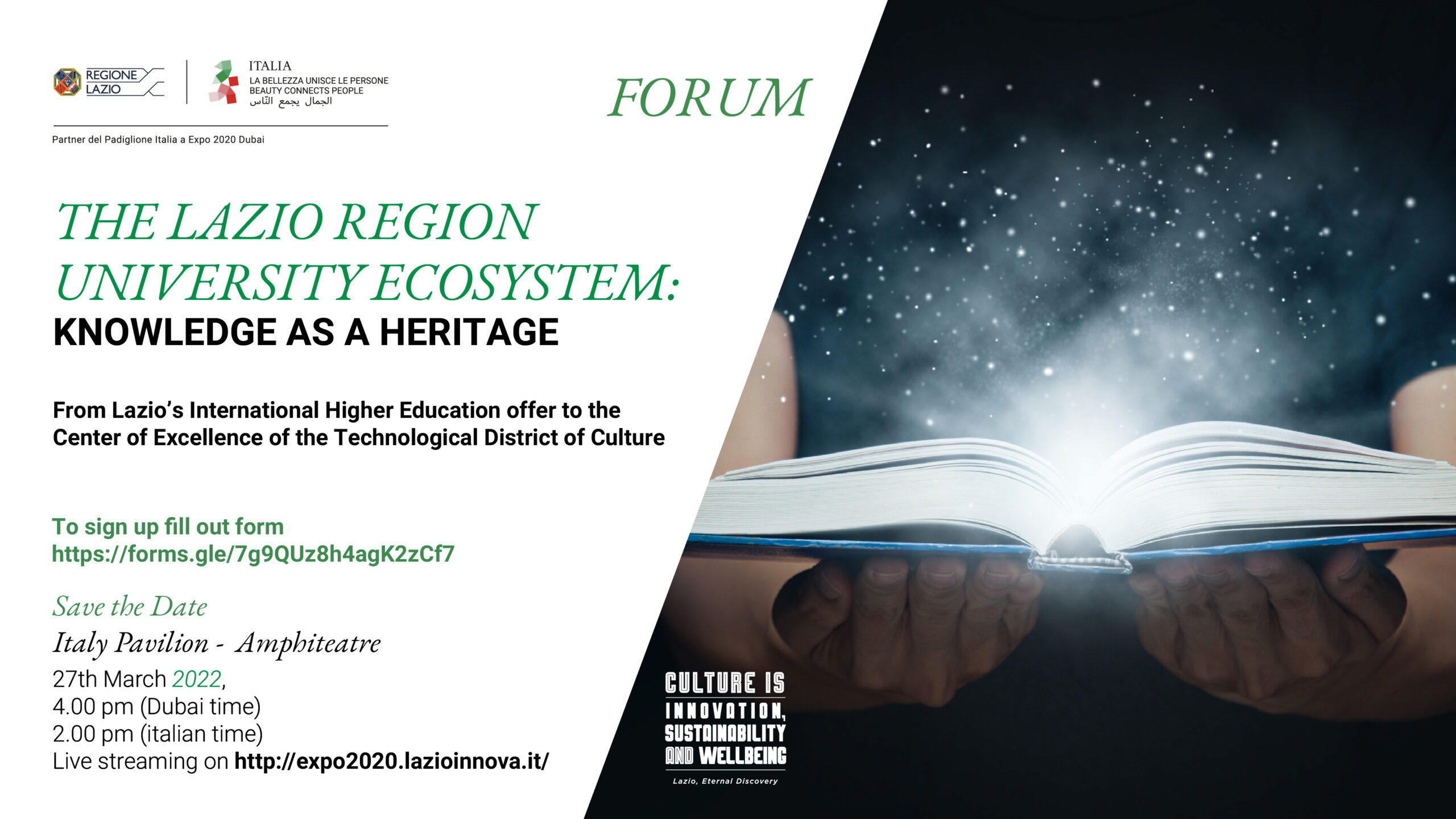 The Lazio Region University Ecosystem: Knowledge as a heritage