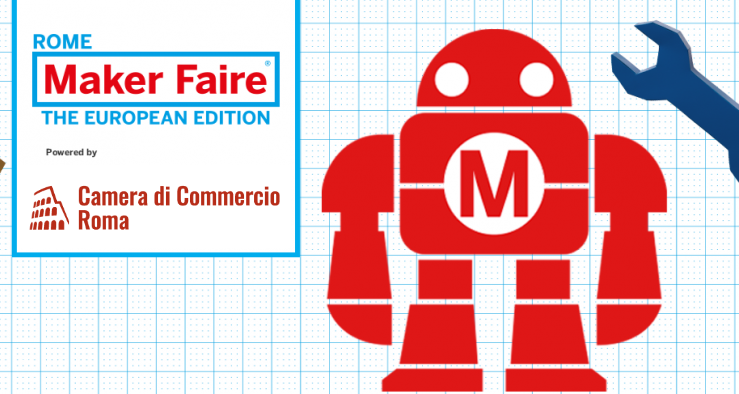 Locandina Maker Faire Roma con logo CCIAA Roma