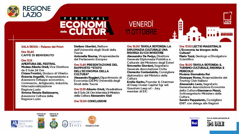 Programma di venerdì 11 ottobre. Documento scaricabile in .pdf dalla pagina