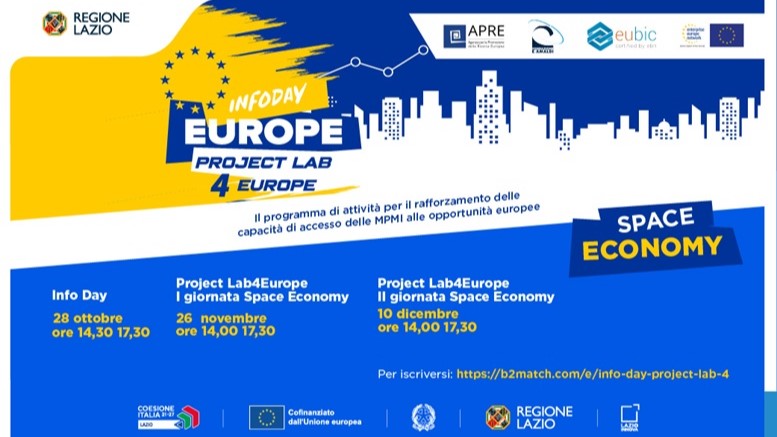 Primi incontri Infoday & Project 4 Europe dedicati alla Space Economy. Info nella pagina