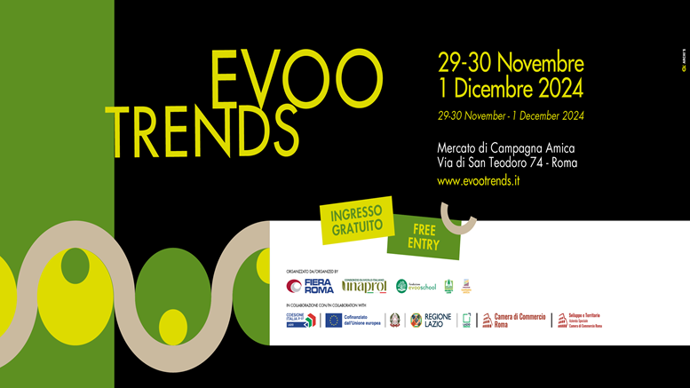 Dal 29 novembre al 1 dicembre 2024 protagonista a Roma l'olio extravergine d’oliva e le imprese del territorio