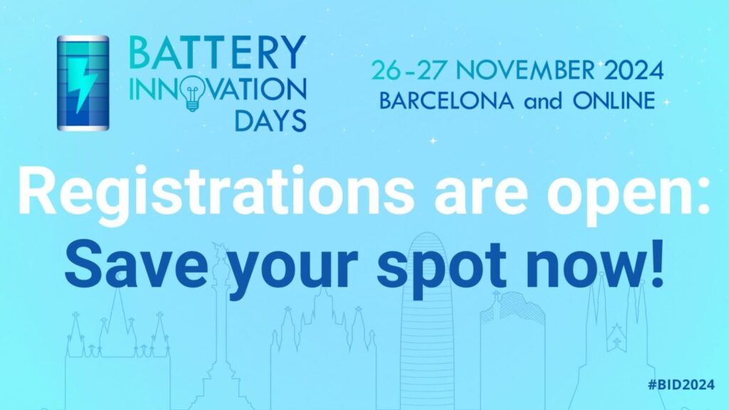 Banner Battery Innovation days (26-27 novembre) - dettagli nell'articolo