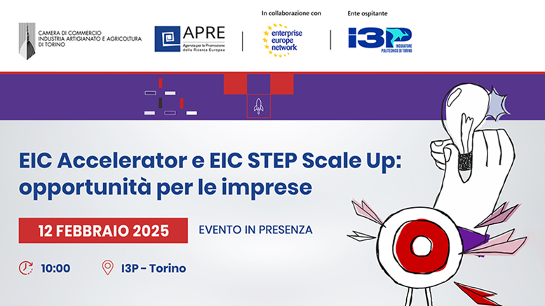 Evento EIC Accelerator (Torino, 12 febbraio) - dettagli nell'articolo