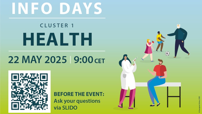 Banner Info day Horizon Europe "Health" - dettagli nell'articolo