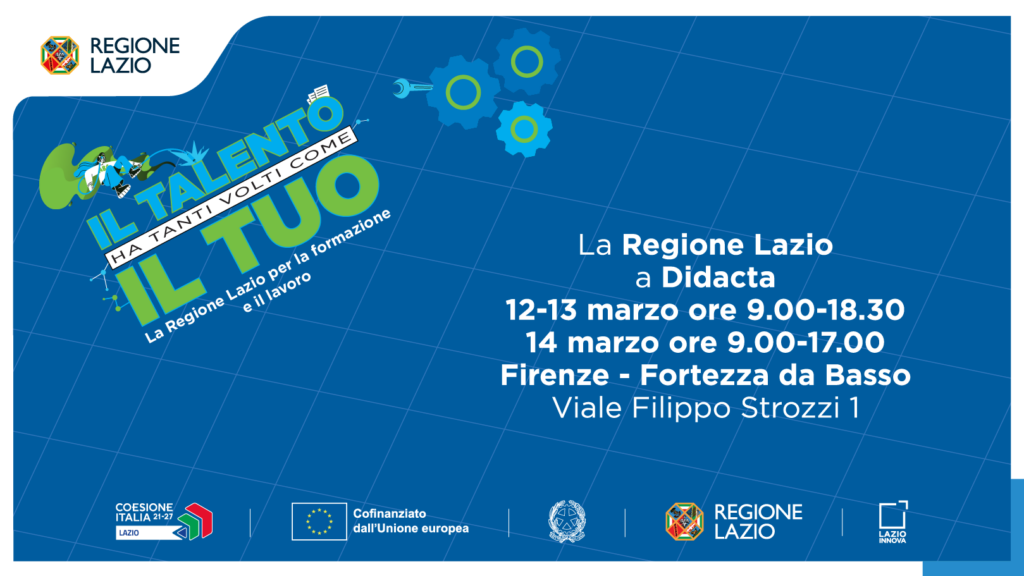La principale manifestazione sulla scuola italiana tra workshop, seminari e convegni, rivolti a docenti, dirigenti scolastici. Presente la Regione Lazio con un proprio stand espositivo e informativo