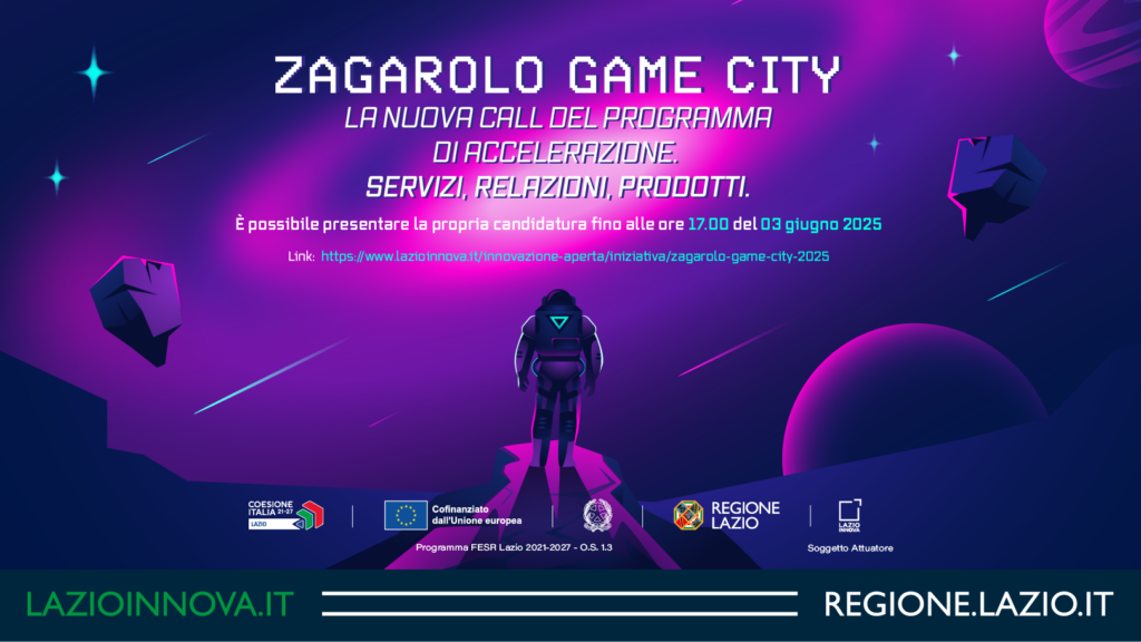 Zagarolo Game City. Programma di accelerazione per il settore ludico e videoludico. Candidature entro le ore 17.00 del 3 giugno. Info nella pagina
