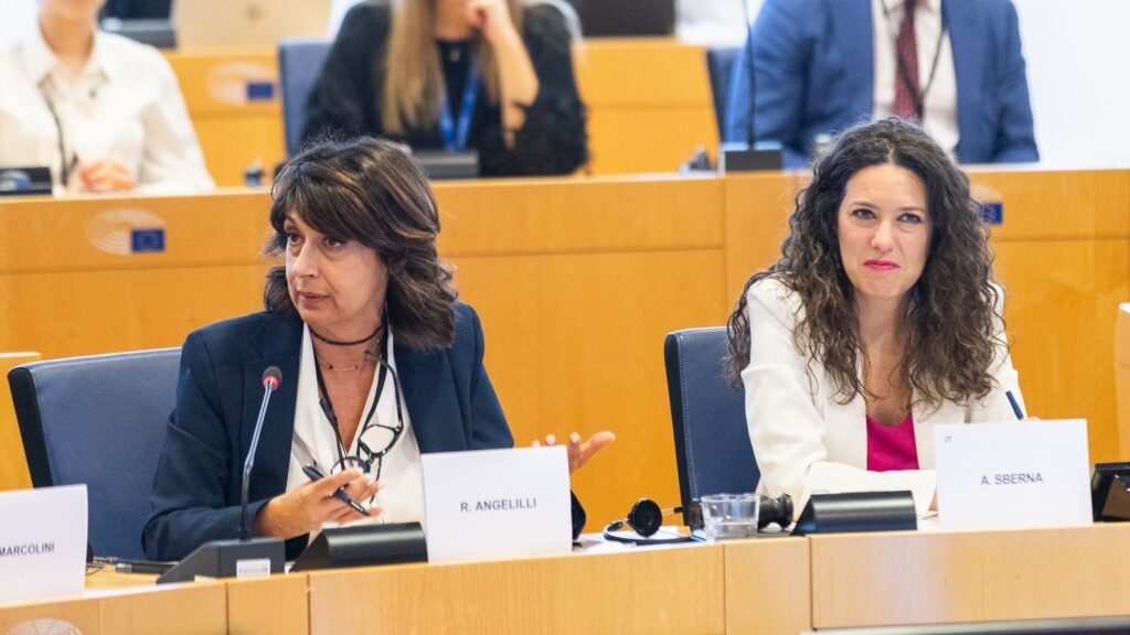 La vicepresidente della Regione Lazio Lazio Roberta Angelilli con la vicepresidente del Parlamento europeo Antonella Sberna
