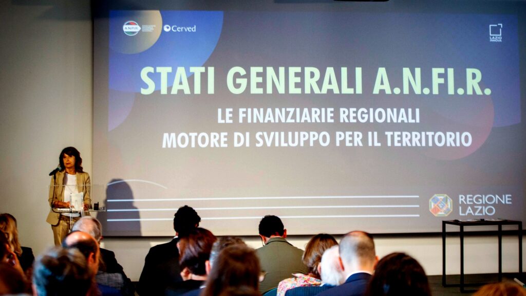 La vicepresidente della Regione Lazio Angelilli durante il suo intervento