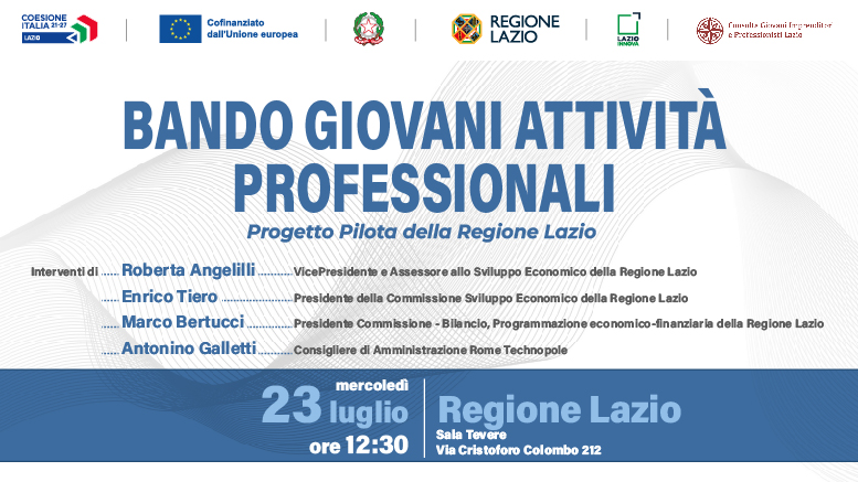 Regione Lazio, primo incontro Consulta Giovani Imprenditori e Professionisti under 40