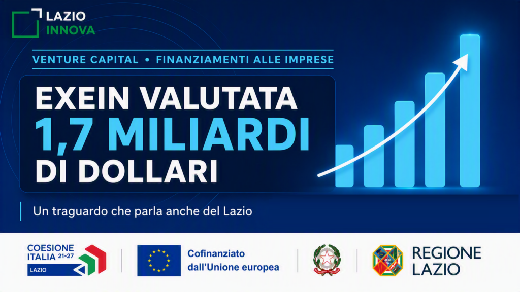 Exein vale 1,7 miliardi di dollari. Un traguardo che parla anche del Lazio. Nell'articolo dettagli sull'operazione sostenuta da Regione Lazio e Lazio Innova attraverso gli strumenti di venture capital sostenuti dal PR FESR Lazio 2021-2027