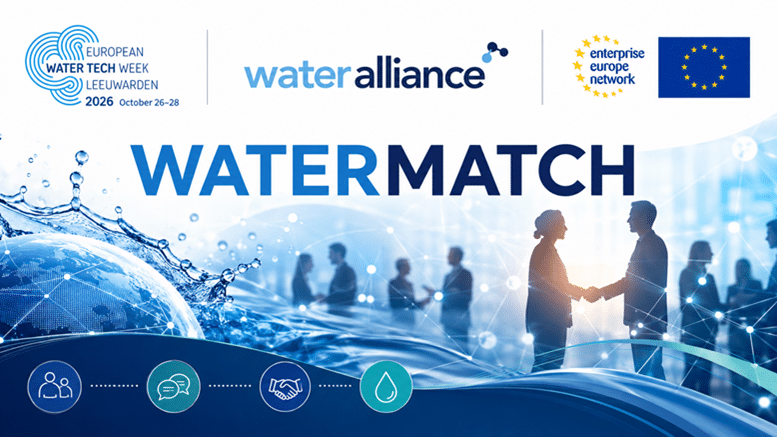 WaterMatch @ European Water Tech Week, dal 26 al 28 ottobre 2026 a Leeuwarden (Olanda). Dettagli nell'articolo