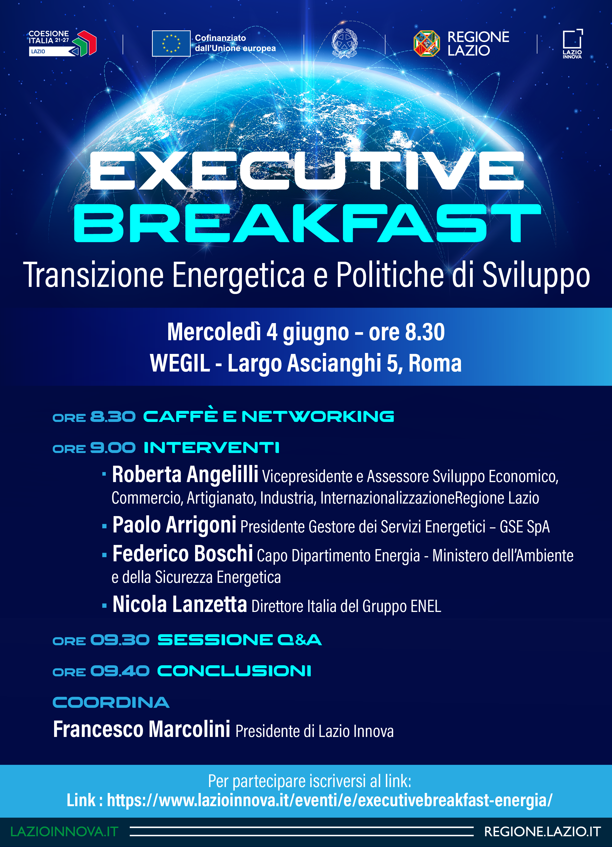 Executive brekfast - Transizione energetica - info nella pagina