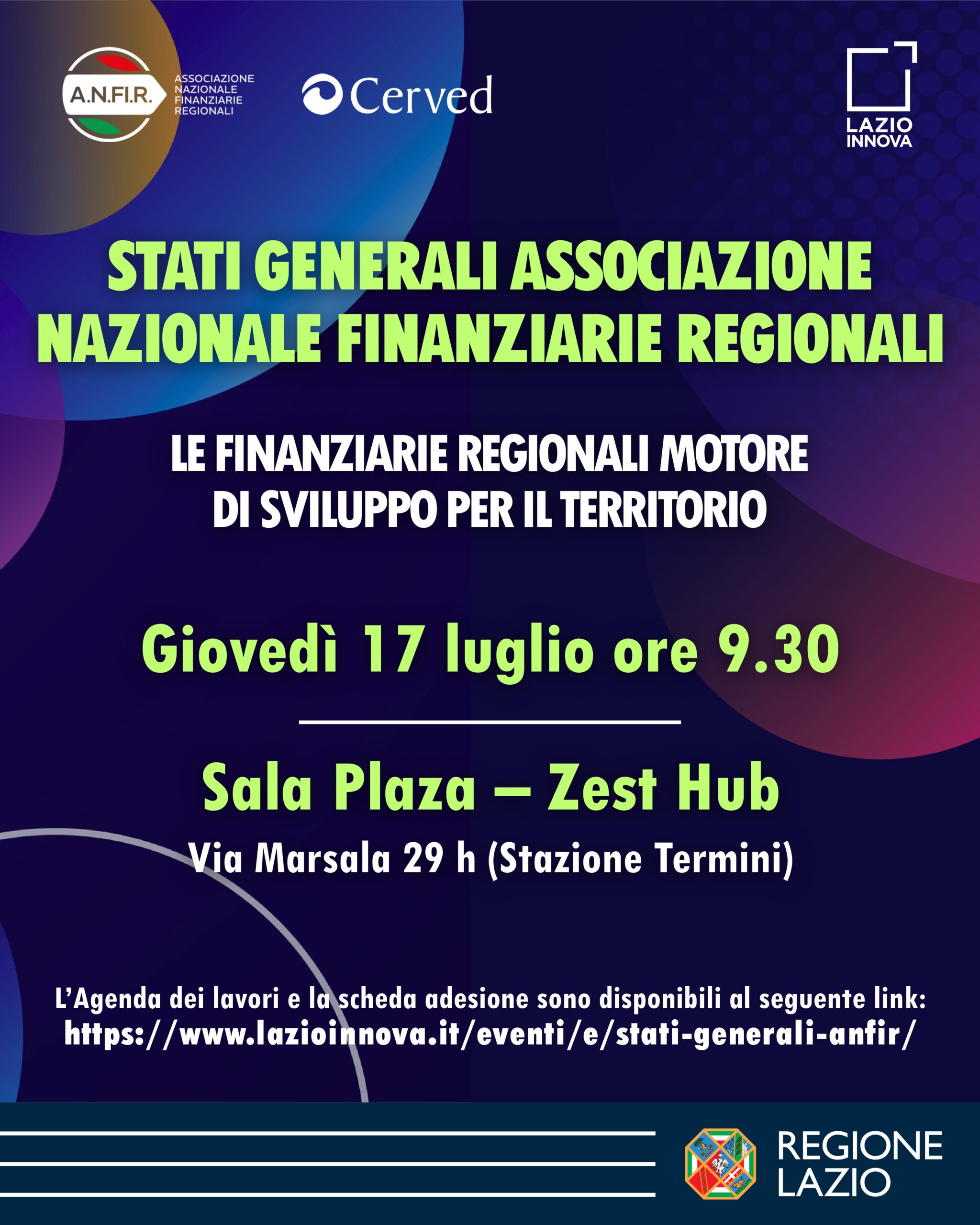 Stati Generali A.N.Fi.R. Le Finanziarie Regionali Motore Di Sviluppo Per Il Territorio - info nella pagina