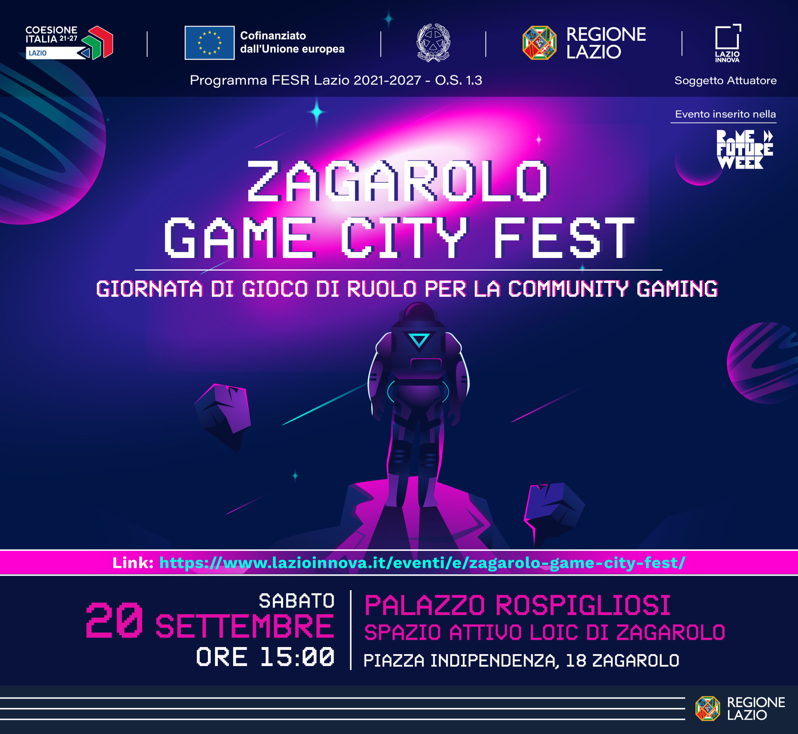 Zagarolo Game Fest: testo nella pagina