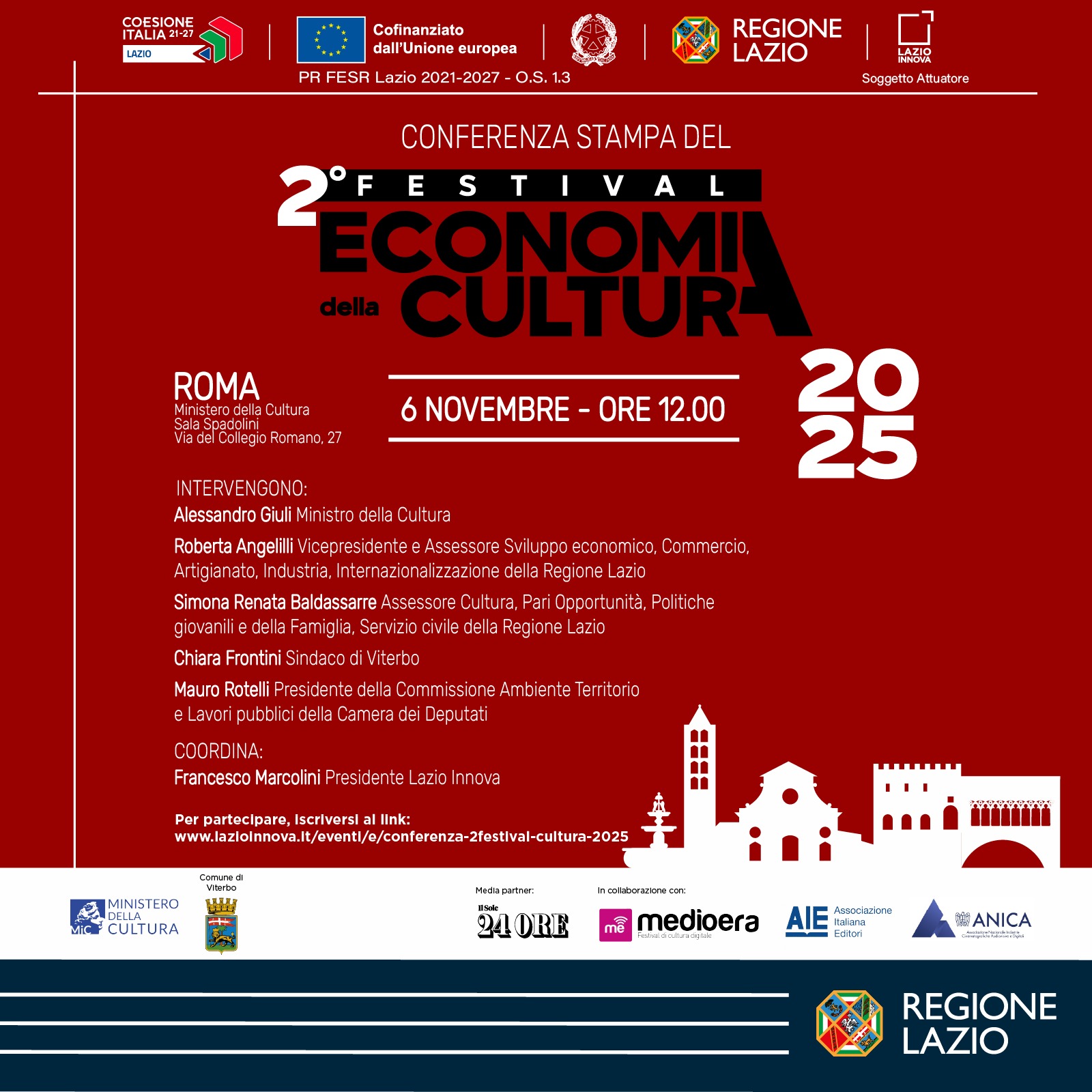 CONFERENZA STAMPA 2 EDIZIONE FESTIVAL DELLA CULTURA E DELL'ECONOMIA INFO NELLA PAGINA