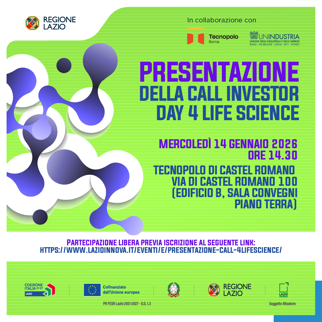 Presentazione call investor 4 life science - iinformazioni nel testo