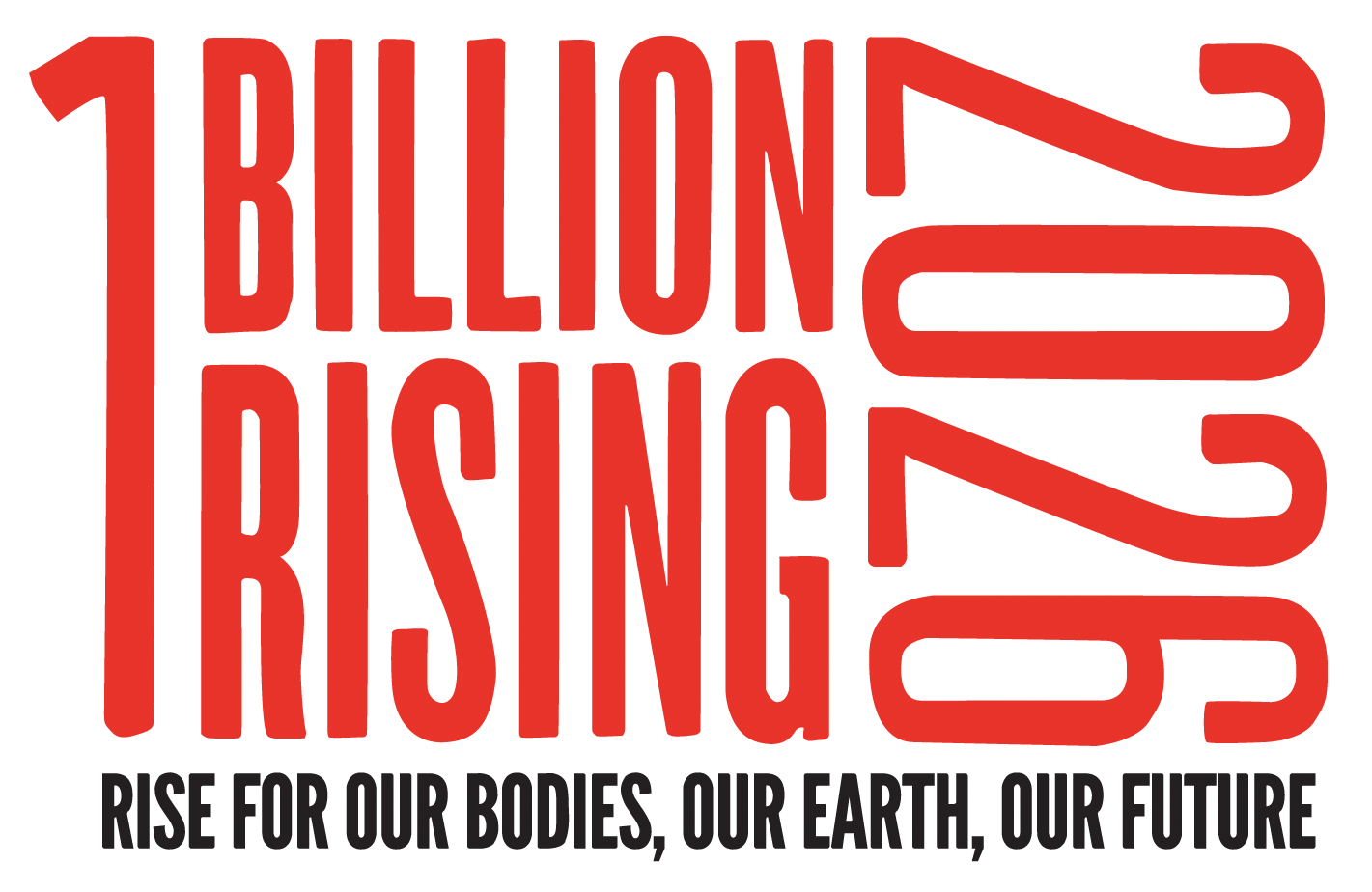 Logo 1 billion rising 2026 Rise for our bodies, our earth, our future