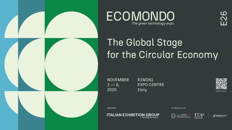 Ecomondo - The Global Stage for Circular Economy. Novembre 3-6 2026. Rimini Expo Center, Italy