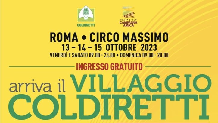 Locandina Villaggio Coldiretti (Roma, 13-15 ottobre) - informazioni nel testo della notizia