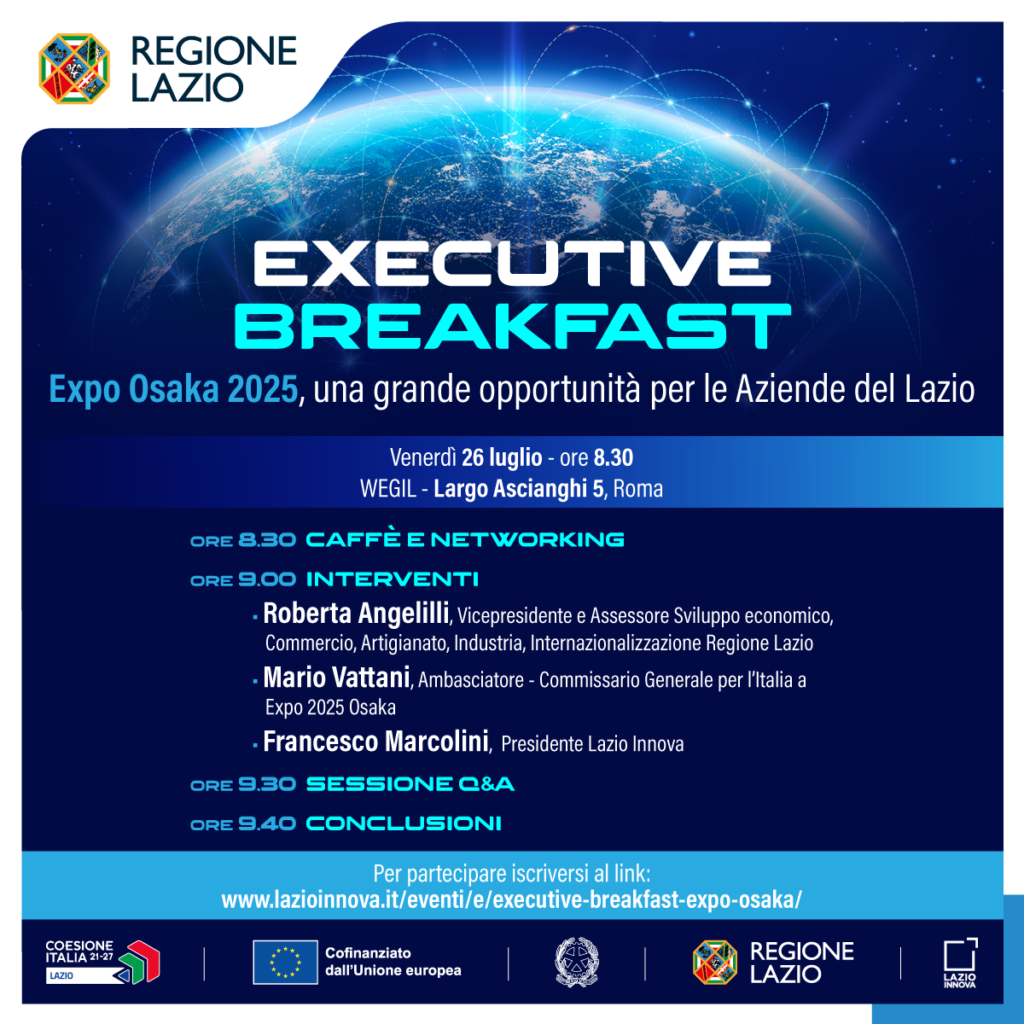 Social card executive breakfast su Expo Osaka (WEGIL, 26 luglio)