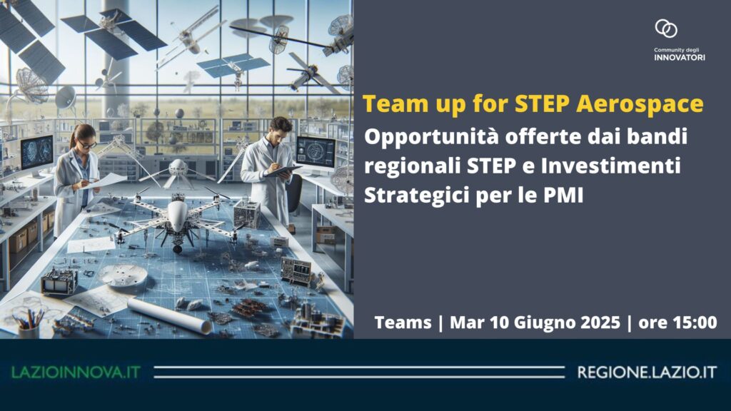 Meeting online "Team up for STEP Aerospace" Martedì 10 giugno 2025 - su piattaforma Teams