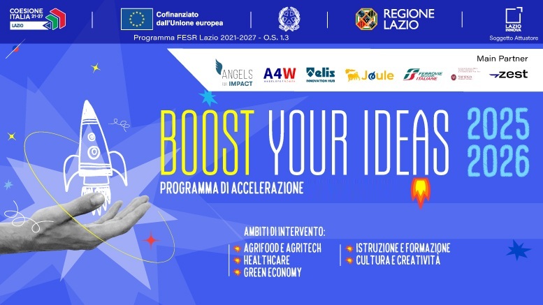Boost your Ideas 2025-2026 Programma di accelerazione per Team e startup Info nella pagina